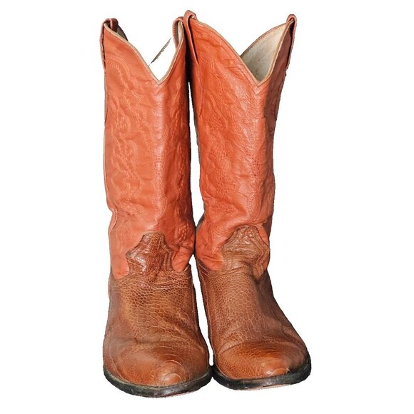 Circle G Made in Mexico Exotic Leather Cowboy Boots Size 9 1/2 - Picture 1 of 7